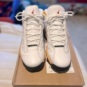 Jordan 13 Retro "White/University Red/Del Sol" Grade School Kids' Shoe